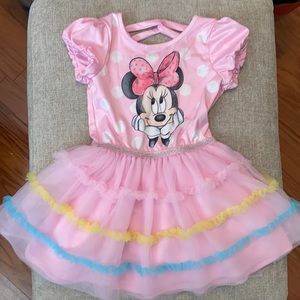 Minnie Mouse dress with tulle skirt.